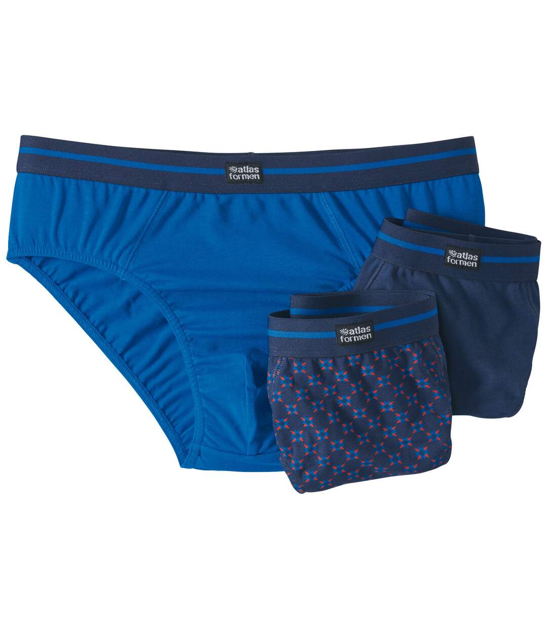 Pack of 3 Men's Cotton Briefs - Blue Navy-1