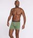 Pack of 3 Men's Stretch Boxer Shorts - Grey Green
