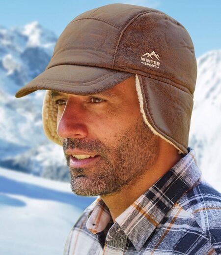 Sherpa bélésű, fülvédős sapka