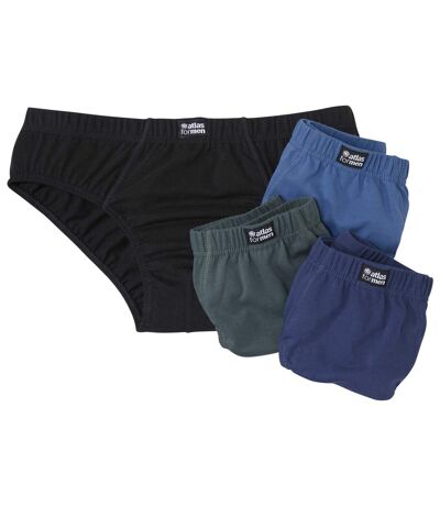 4er-Pack einfarbige Slips