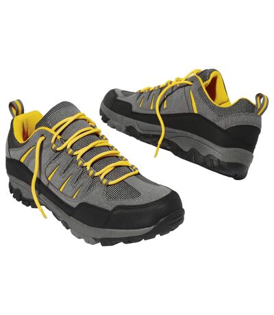 Men's Lightweight Outdoor Sports Shoes - Grey Black