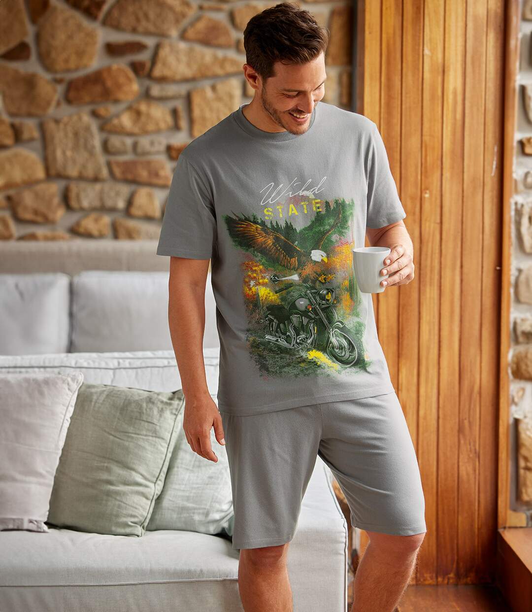 Kurzer Schlafanzug aus Jersey Atlas For Men