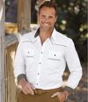 Men's White Country-Style Shirt Atlas For Men
