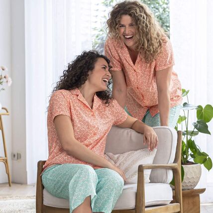 Pantalon de pyjama 7/8eme menthe