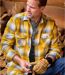 Men's Ochre Checked Flannel Shirt