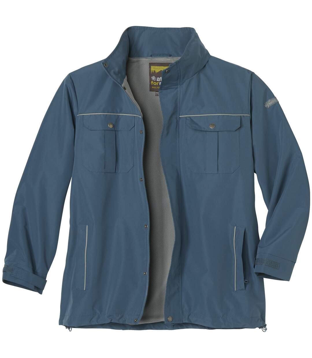 Men's Blue Multipocket Windbreaker - Water-Repellent-2