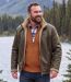 Jacke in Wildlederoptik im Bomber-Stil mit Teddyfutter-5