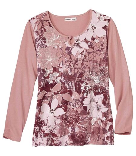 Women's Pink Floral Top