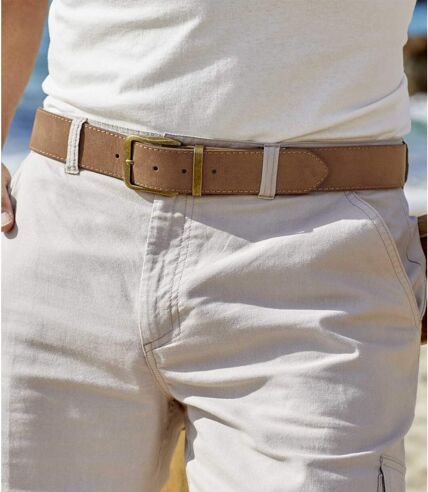 Men's Brown Split Leather Belt