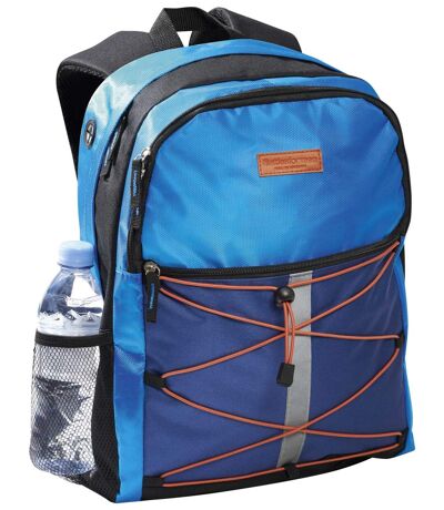 Multi-Pocket Backpack - Black Blue
