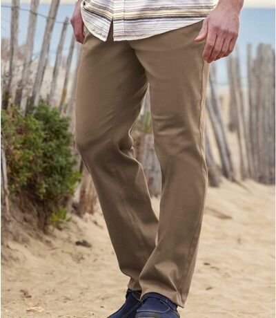 Men's Brown Summer Chino Trousers