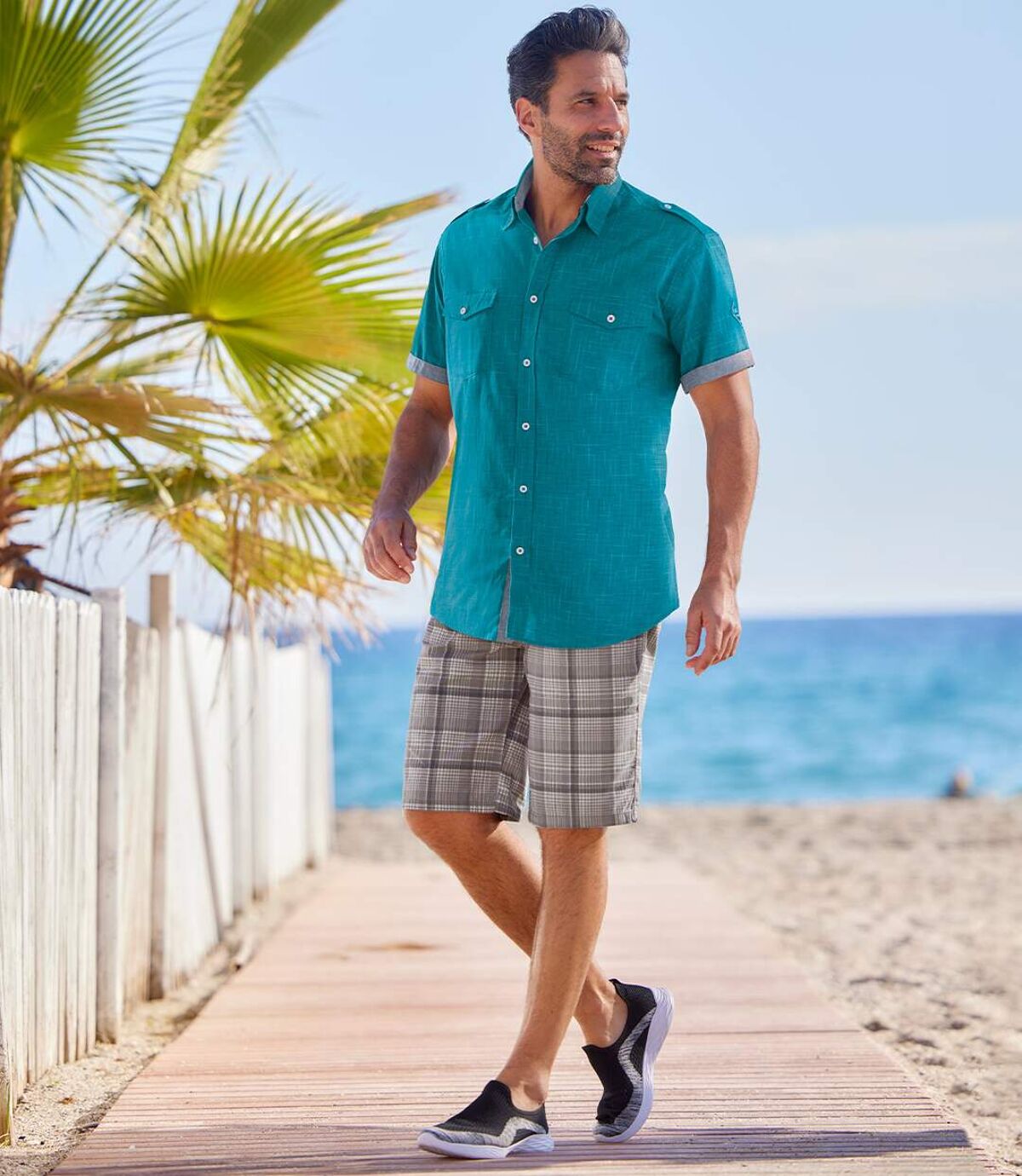 Bermudy w kratę Atlas For Men
