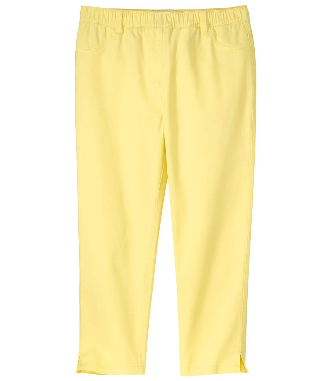 Pantalon Tregging 7/8e en Twill Stretch Jaune-2