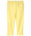 Pantalon Tregging 7/8e en Twill Stretch Jaune-2
