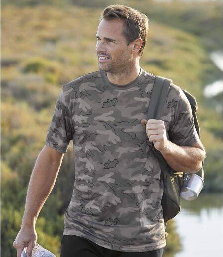 2er-Pack T-Shirts mit Camouflage-Print