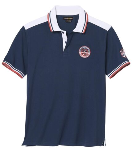 Men's Navy Sporty Piqué Polo Shirt