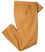 Strečové chino kalhoty okrové barvy