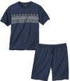 Żakardowa piżama z szortami westmount Atlas For Men