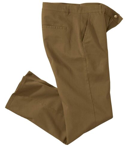 Men's Camel Stretch Chino Trousers