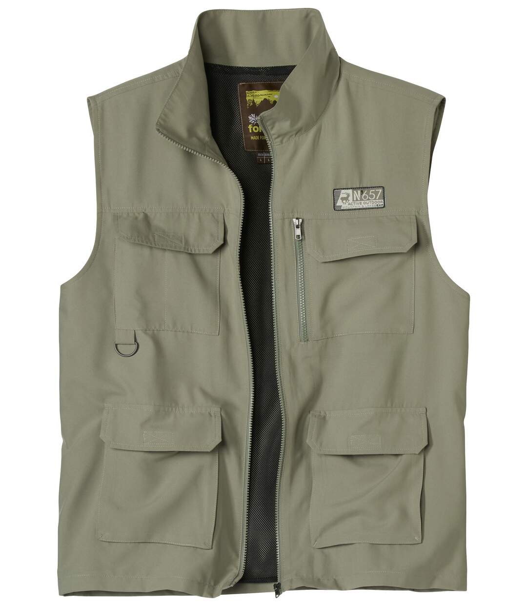 Men's Khaki Multipocket Gilet-3