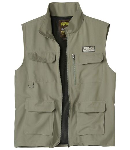 Men's Khaki Multipocket Gilet