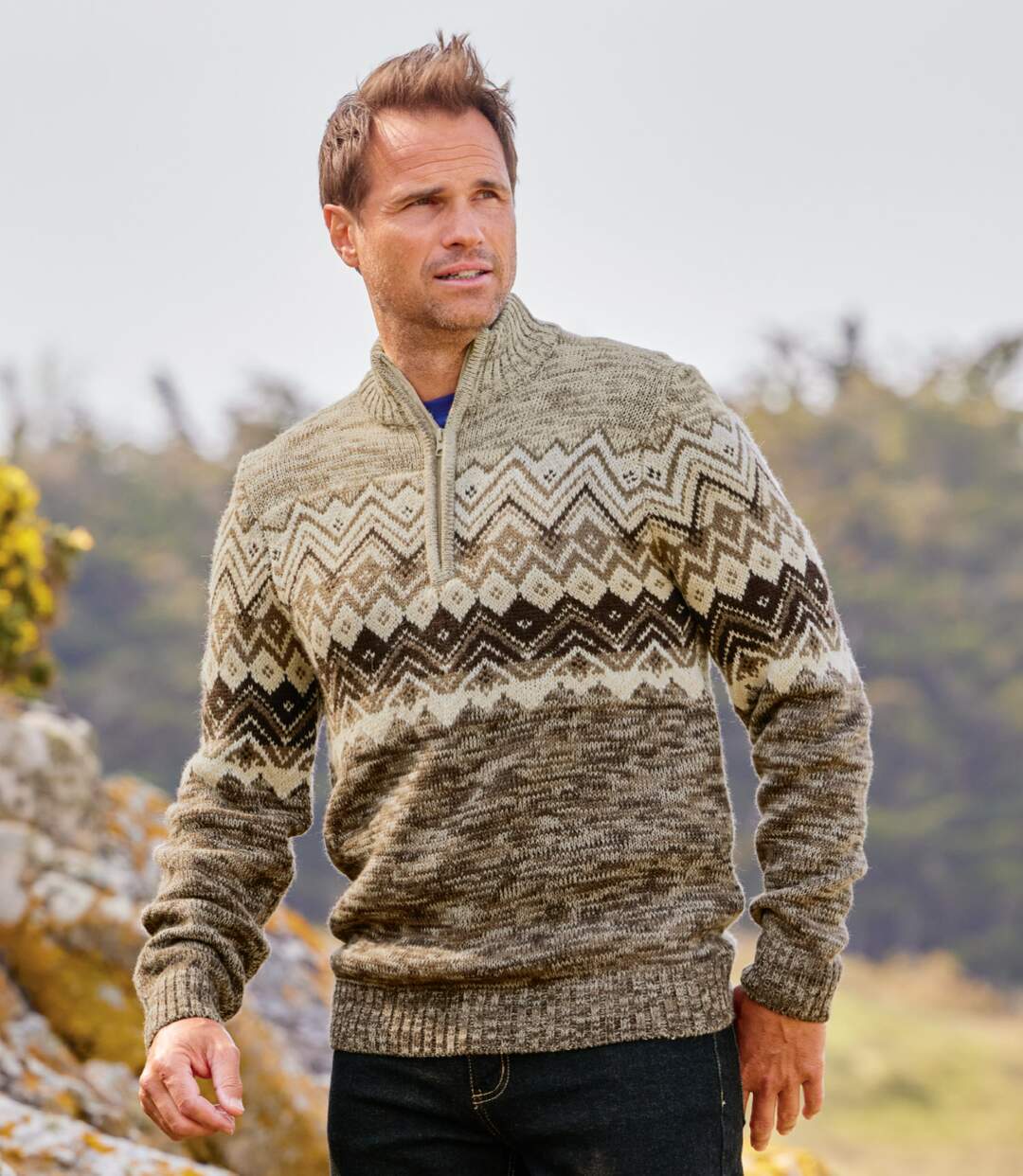 Pull Camionneur Tricot Winter Valley Atlas For Men