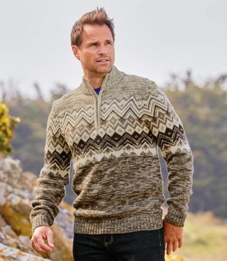 Pull Camionneur Tricot Winter Valley