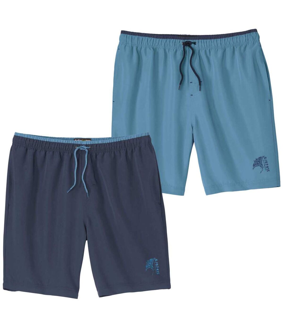 Pack of 2 Men's Swim Shorts - Turquoise Navy  Atlas For Men
