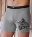 Pack of 2 Men's Stretch Boxer Shorts - Green Grey