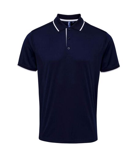 Polo hommes bleu marine/blanc Premier Premier