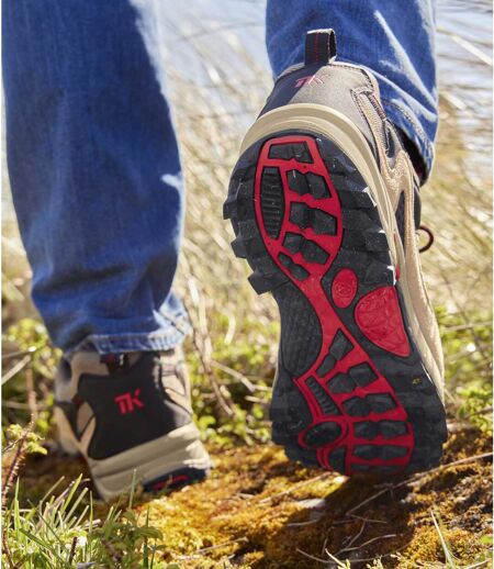 Men's Beige Low-Rise Walking Shoes