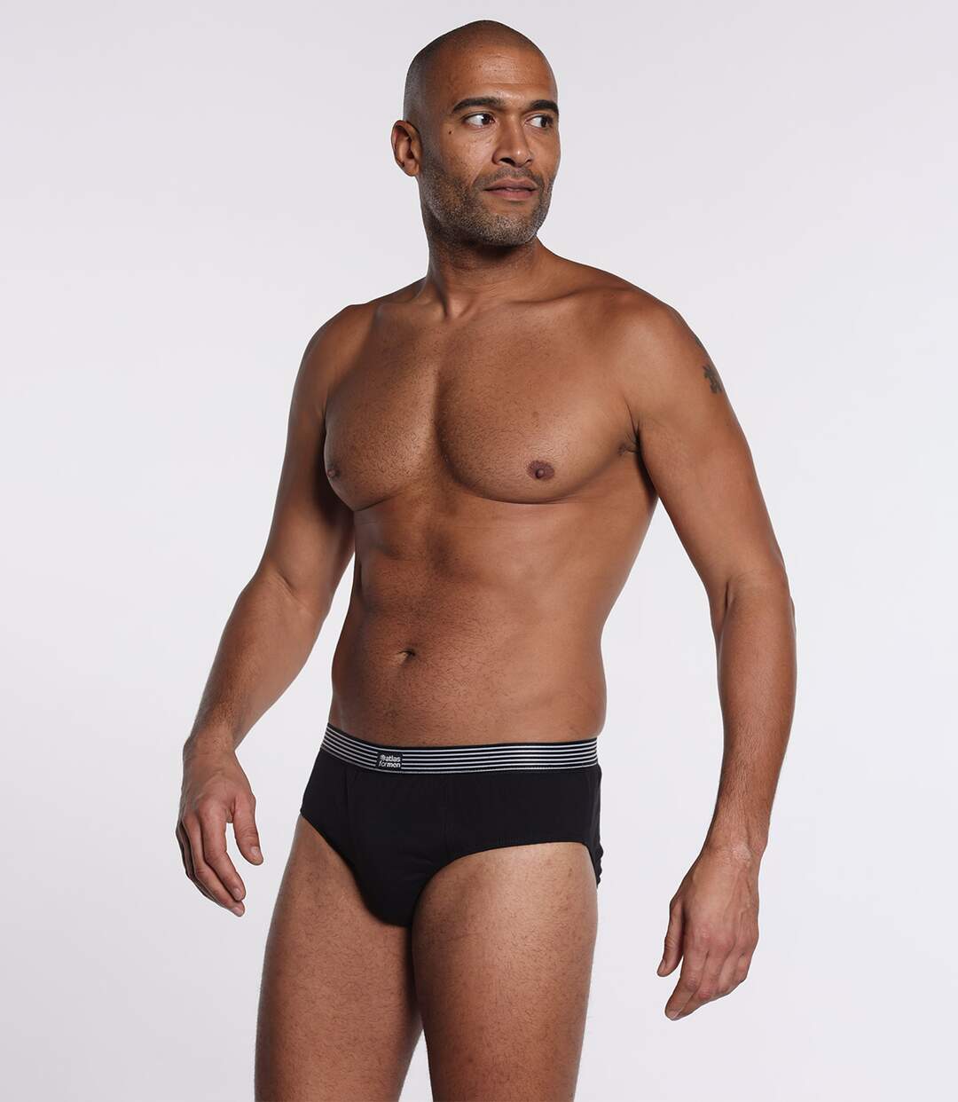 Pack of 4 Men's Plain Briefs - Blue Black Burgundy-4