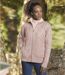 Women's Pink Fleece-Lined Knitted Jacket
