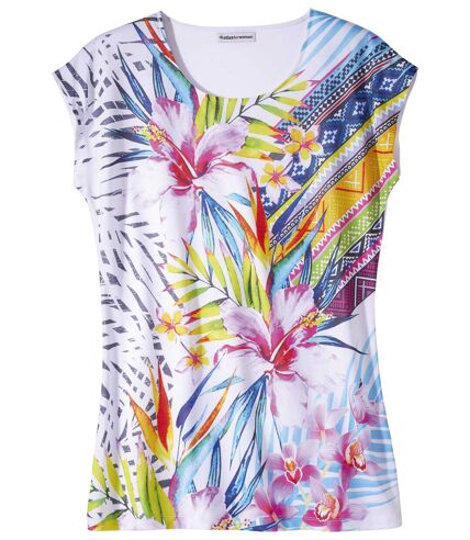 Maxi T-shirt met bloemenprint
