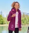 Women's Plum Water-Repellent Fleece-Lined Softshell Jacket - Foldaway Hood Atlas For Men