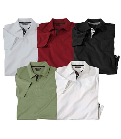 Pack of 5 Men's Casual Polo Shirts