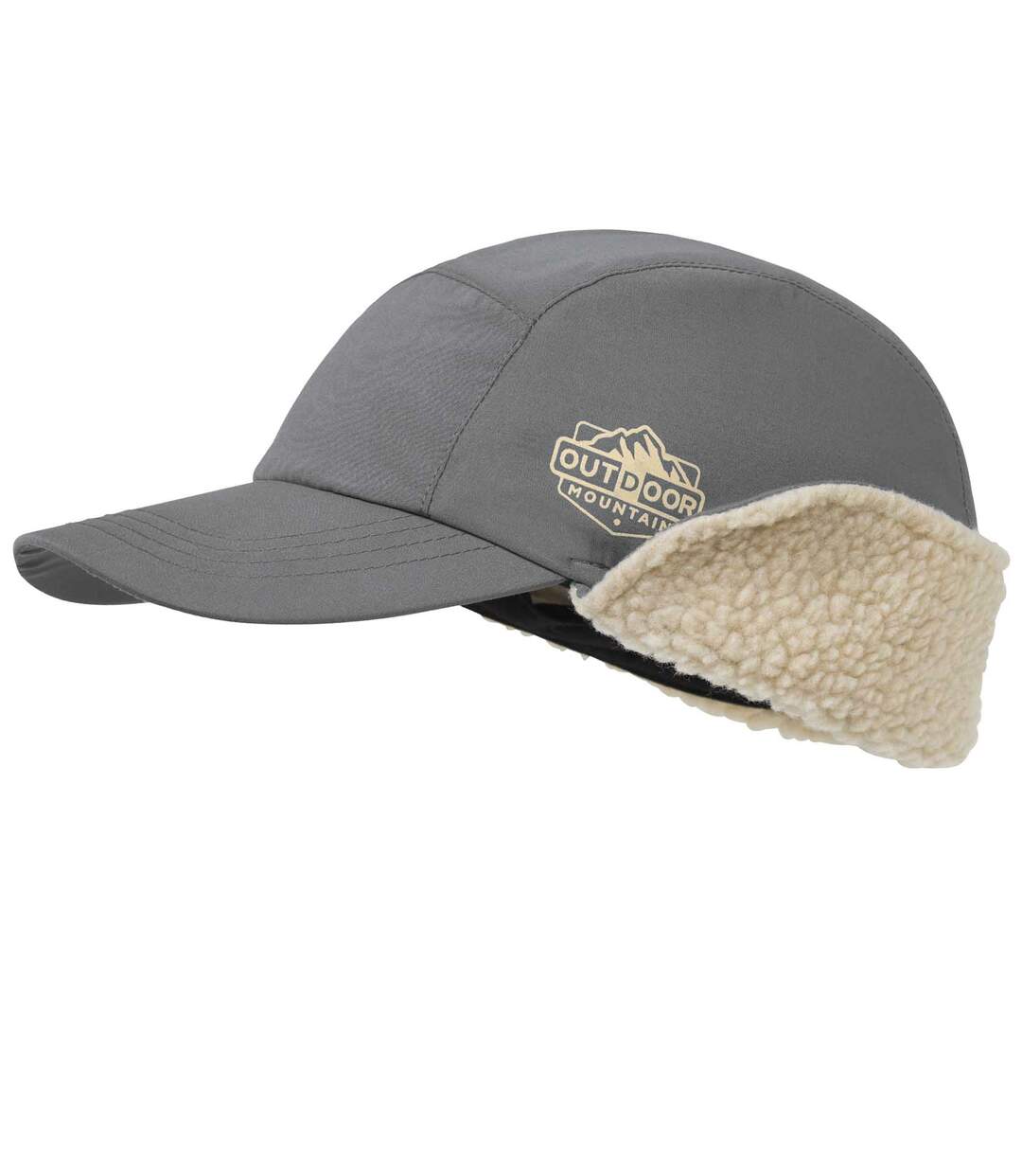 Men's Grey Sherpa-lined Cap-4