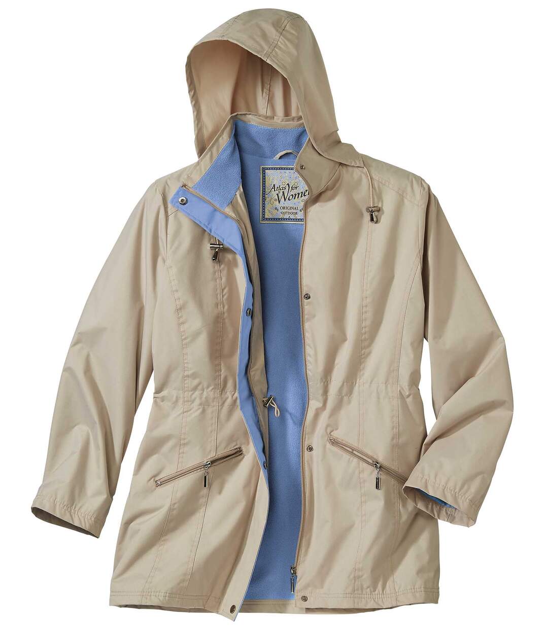 Parka Coupe-Vent Femme Beige doublée Micropolaire | Atlas ...