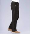Schwarze Regular-Jeans Stretch Komfort mit Dehneinsätzen Atlas For Men
