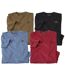 Pack of 4 Men's Casual T-shirts - Blue Red Black Brown