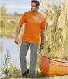 Men's Gray Casual Microfiber Pants  Atlas For Men