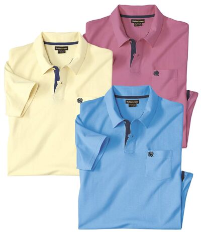 Le Lot de 3 Polos en Jersey de Coton