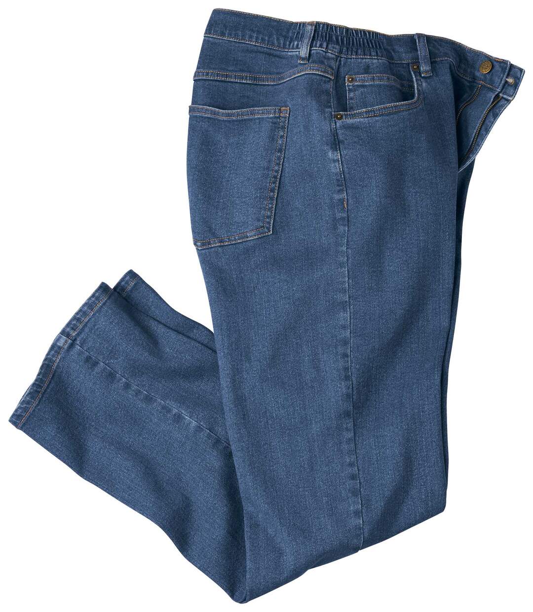 Wygodne, niebieskie jeansy regular ze stretchem Atlas For Men