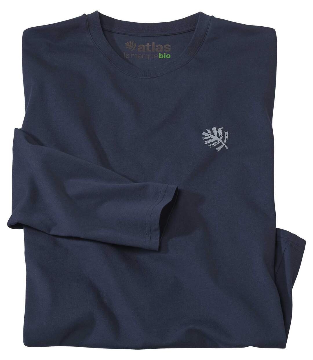Le Tee-Shirt Homme Manches Longues Coton Bio Marine-1