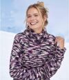 Women's Mottled Knit Turtleneck Sweater - Pink Blue Atlas For Men
