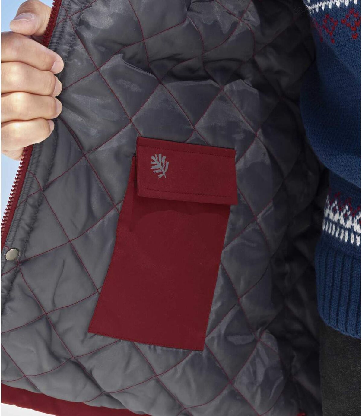 Hřejivá parka s odepínací kapucí lemovanou umělou kožešinou Atlas For Men