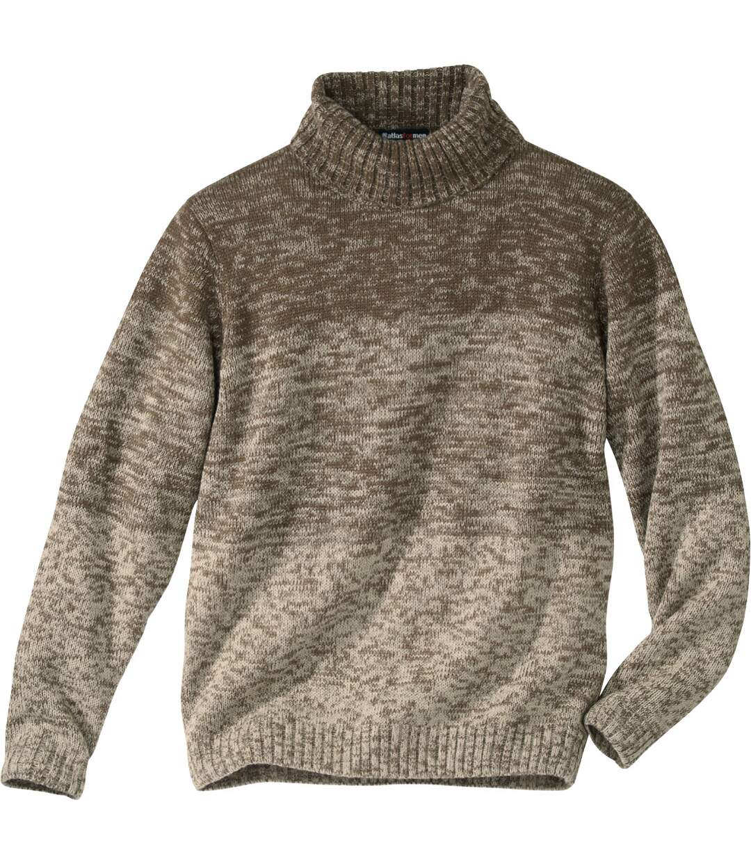 Melierter Rollkragenpullover-1