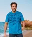 Pack of 3 Men's Sporty T-Shirts - Navy Red Blue-3