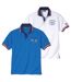 Pack of 2 Men's Piqué Polo Shirts - Blue White