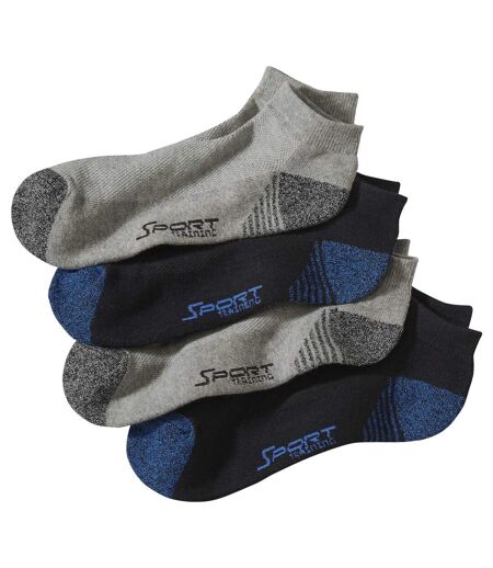 Pack of 4 Pairs of Men's Sporty Trainer Socks